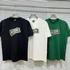 Unisex Loose Fit Cotton T-Shirt With Geometric Letter Print Casual Top Teens Adults
