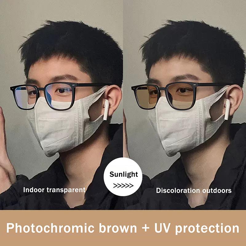 Fashion Photochromic Eyeglasses Anti Glare Uv Protection Sunglasses For Men Women Daily Outdoor Use