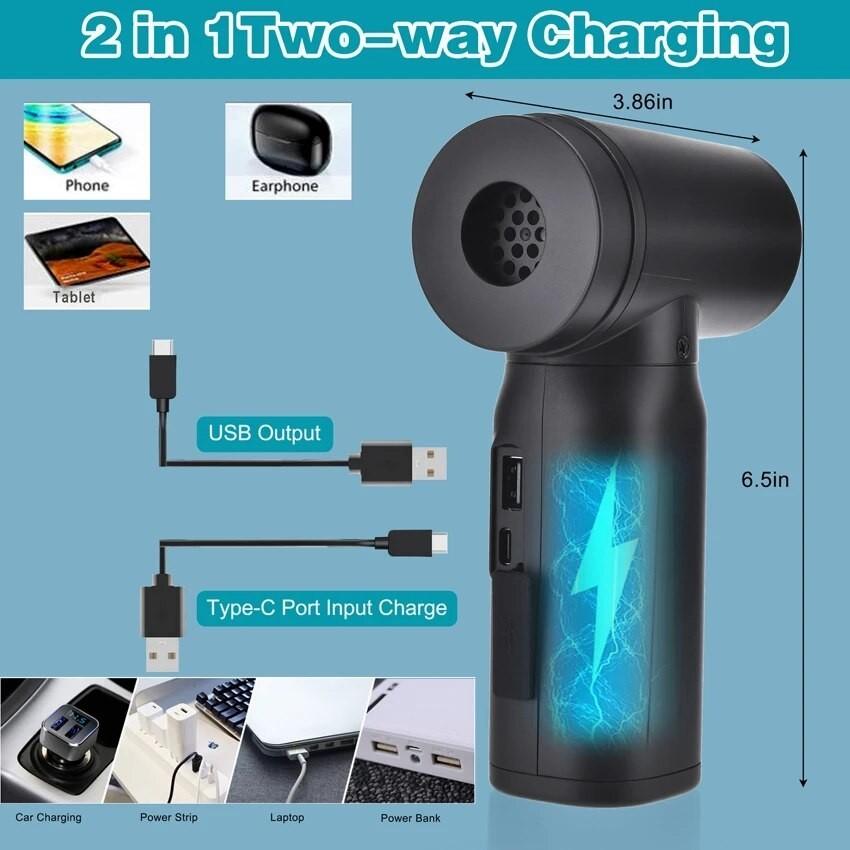 2 в 1 Портативный сжатый воздух Очиститель & Пылесос Беспроводной Очиститель от пыли Очиститель для Клавиатуры Компьютера Очиститель воздуха