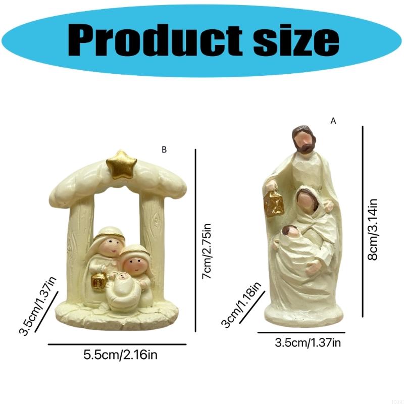 Christmas Nativity Figurines Resin Nativity Scene Statue Holy Family Statues Table Centerpieces Religious Home Decors HX6C