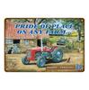 Vintage Farm Tractor Metal Signage Tin Signage Metal Vintage Farmhouse Courtyard Wall Art Decoration Mural Aesthetics Gift