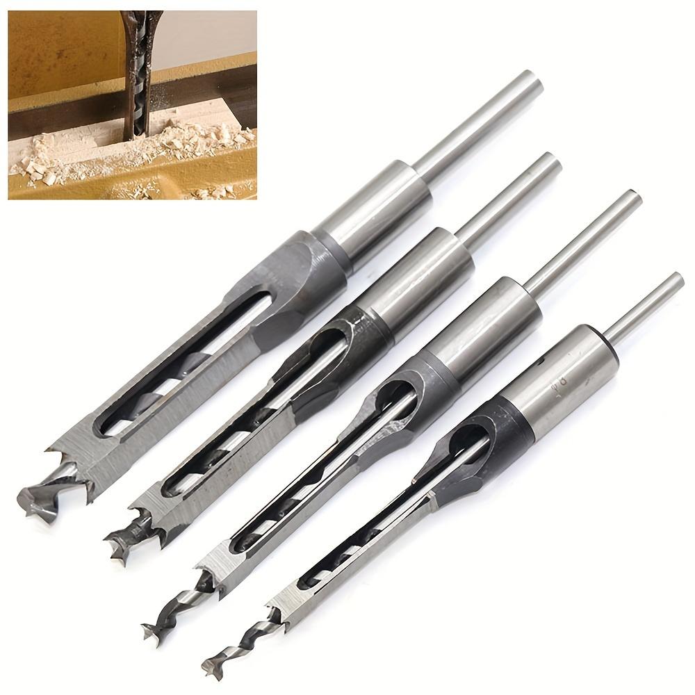 Woodworking Square Hole Drill Bits 6-30mm Manual DIY Wood Square Hole Opener Bearing Steel Wood Tenon Chiseling Square Hole Drill