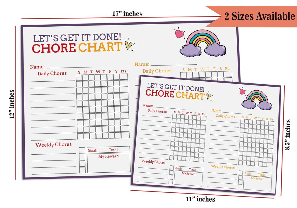 Inkdotpot Magnetic  Whiteboard Let's Get It Done Chore Chart Chore  Chart For  Refrigerator  - Dry Erase Behavior Chart For Kids