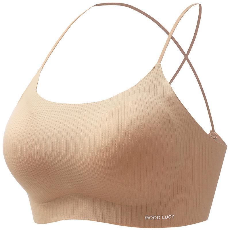 Beautiful Back Thin Summer Sling Vest Internet Celebrity Explosion Tube Top Outer Wear Chest Wrap Gather Sexy Bra