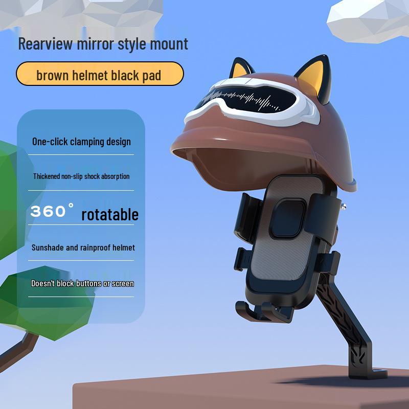 Waterproof Electric Bike & Motorcycle Phone Holder with Sunshade for Navigation