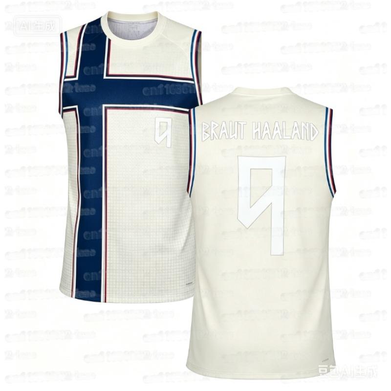 Haaland 9 Norway Fan Basketball Sleeveless Vest Breathable Quick Drying Street Wear Summer 3D Printed Casual Family Style