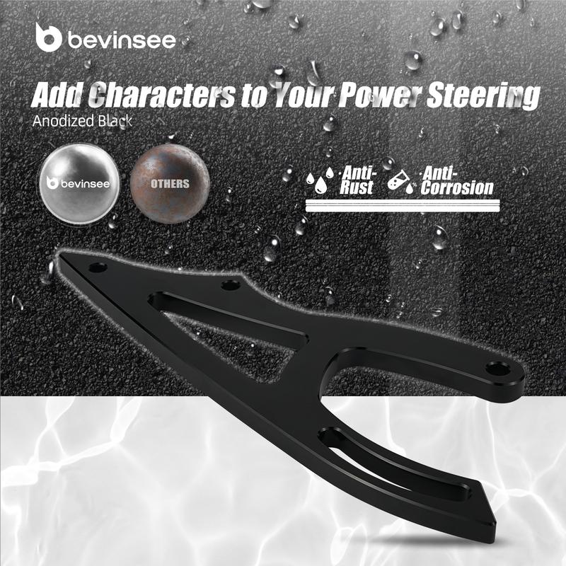 BEVINSEE Aluminum Power Steering Bracket Kit for 289 & 302 Engines, for Ford Passenger Cars 1964-1969, for Ford Trucks 1964-1976