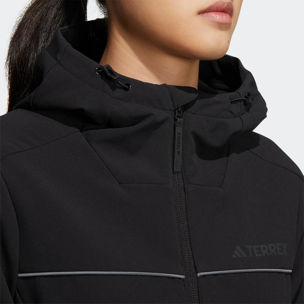 Adidas Sports Hooded Jacket Women Jackets Black IC7986