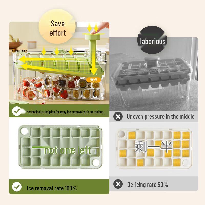 Aige One-Press 56-Cube Ice Tray with Lid