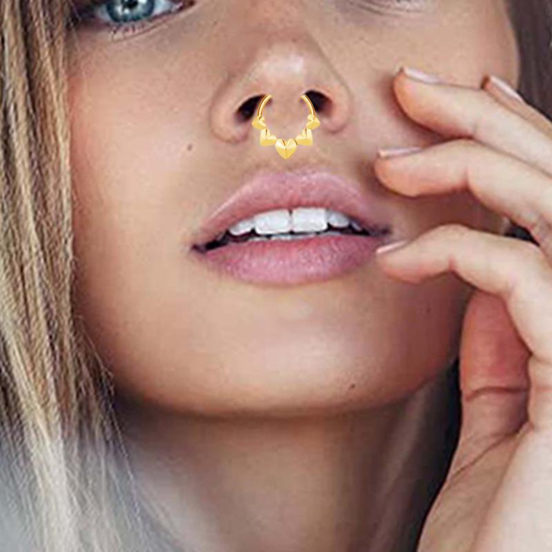 G23 Titan Fischgräten Nasenring & Ohrklemme Ohrring F136