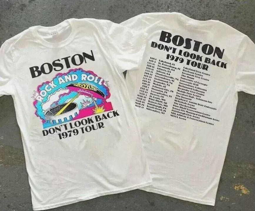 Vintage Boston Rock Band Don t Look Back 1979 Tour Unisex T-shirt For Fans M