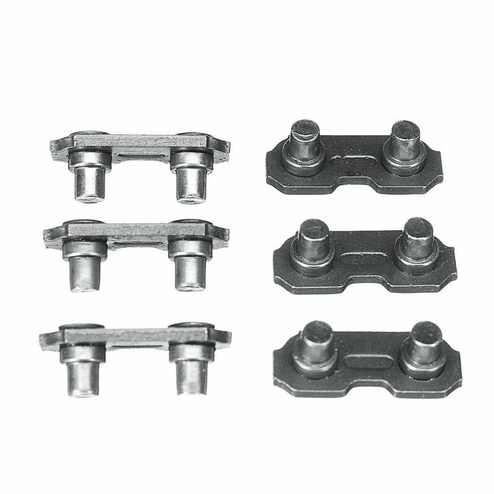 6pcs Chainsaw Chain Joiner Links for 3/8 0 063 Chainsaw Chain Replacement Metal Parts Accessories for Chain Saw Repair