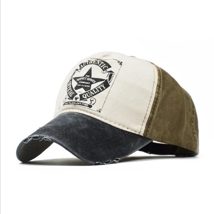 Vintage Distressed Baseball Cap "Jewel Shine" Print Washed Cotton Dad Hat