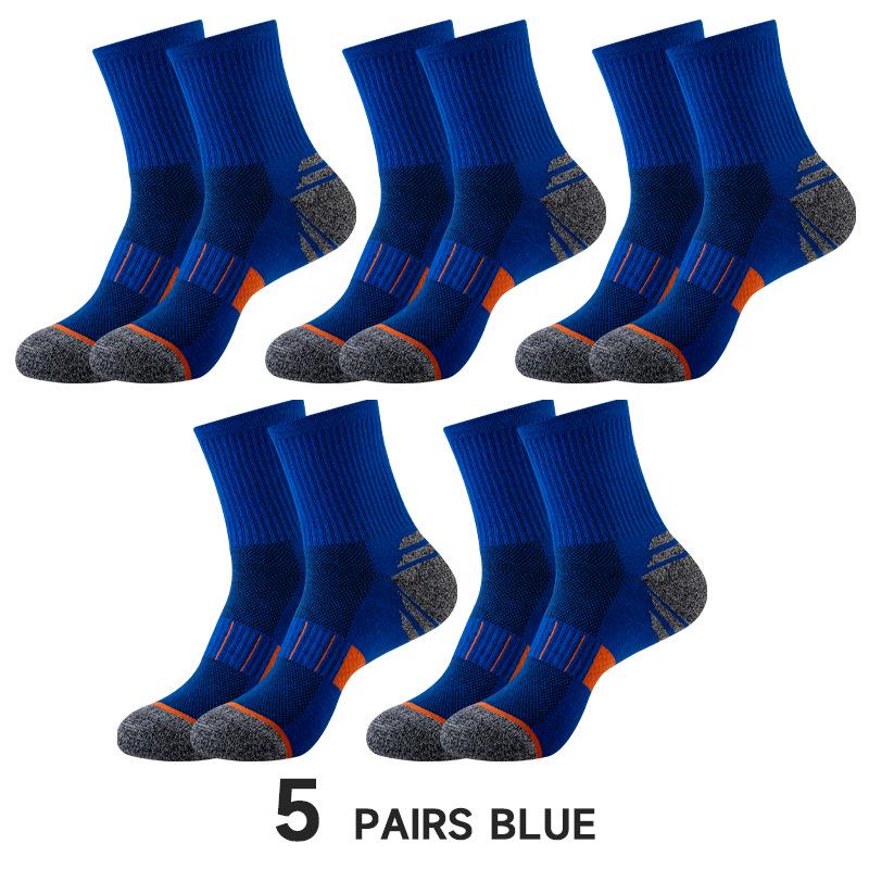 Men's Performance Sports Socks: Running, Non-slip, Sweat-wicking, Mid-calf, Breathable Cotton, Basketball.