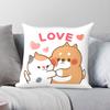Tonton Friends Yuta And Bella Hug Square Pillowcase Polyester Linen Velvet Printed Zip Decor Pillow Case Home Cushion Cover