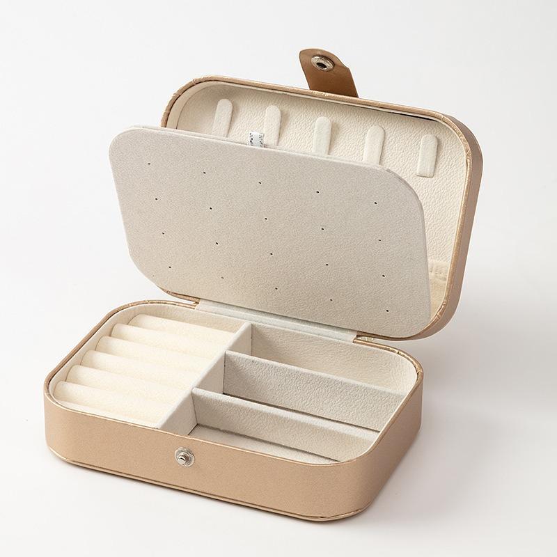 Jewelry storage box High-grade anti-oxidation stud earrings, necklace, jewelry ring grid desktop large-capacity display box