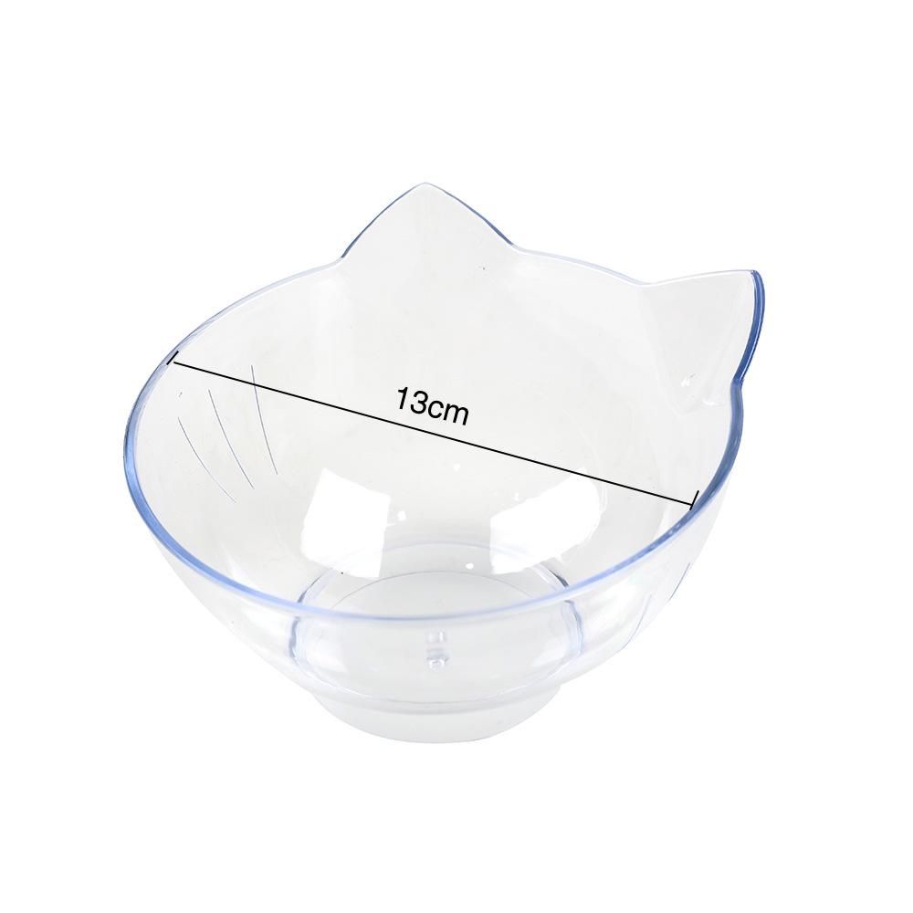 Non-Slip Double Cat Bowl with Elevated Design and Cat Ear Shaped for Pet Food