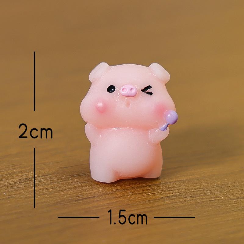 

Милый мультяшный поросенок, креативное украшение из смолы для автомобиля, дома, рабочего стола, декоративные маленькие фигурки Play with toys