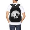 Pomeranian Dog And Moon Halloween Student Backpack School Bag Hiking Travel Daypack for Men Women Fashion Bookbag Shoulder Bags