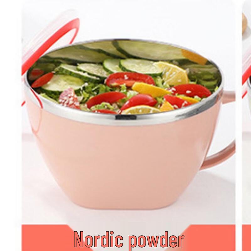 Zhi Shi Double-Layer Insulated Noodle Bowl with Lid & Handle