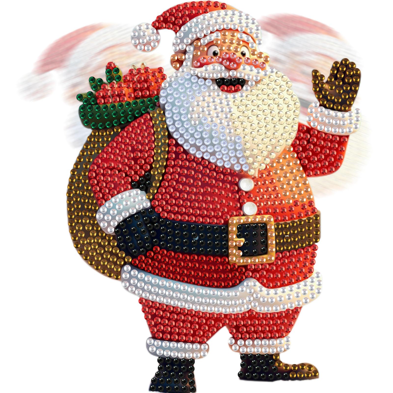 

Xmas Acrylic Shaking Head Desktop Diamond Art Kits Acrylic 5D DIY Diamond Art Tabletop Decorations for Home Office Desktop Decor