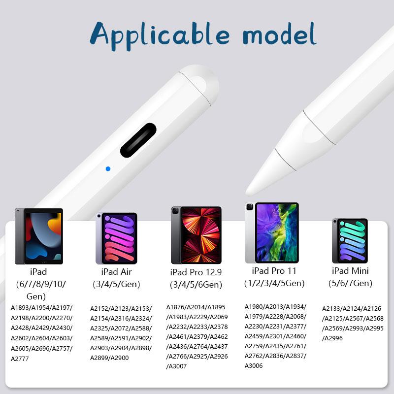 Precise 1st Generation Pencil Palm Rejection Pen 1.5mm Fine Point Tip Touch Screen Stylus for Apple Ipad 2018-2025 Smart Pencil