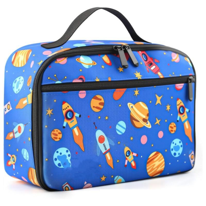 

Children fashionable Oxford cloth hand-held lunch bag student bento bag portable lunch box insulated bag
