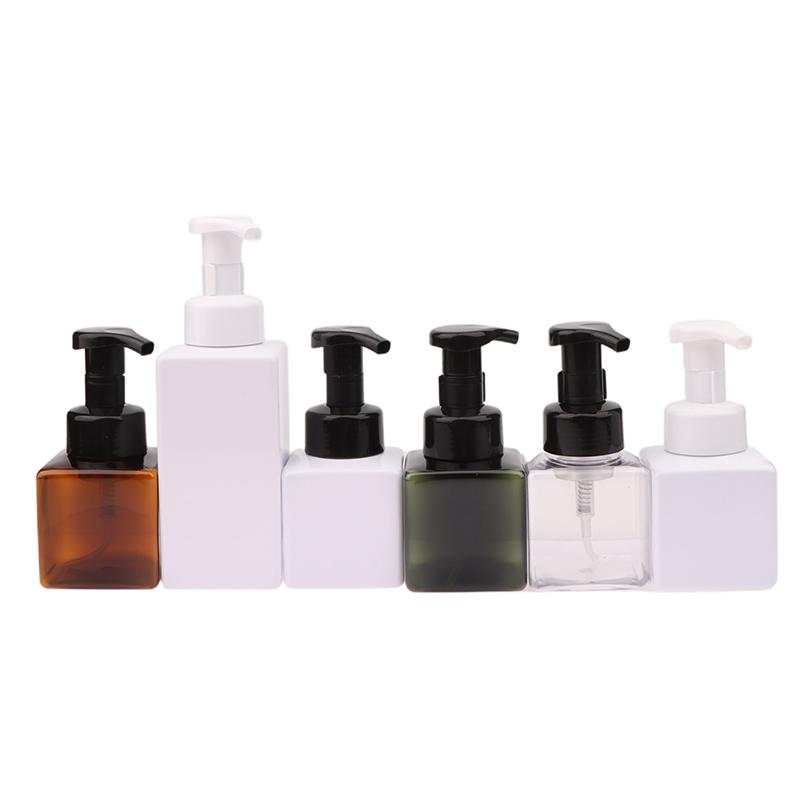 Refillable Square Mousse Foam Bottle 250/500ml Pump Liquid Soap Dispenser Hand Sanitizer Cosmetic Container for Kitchen