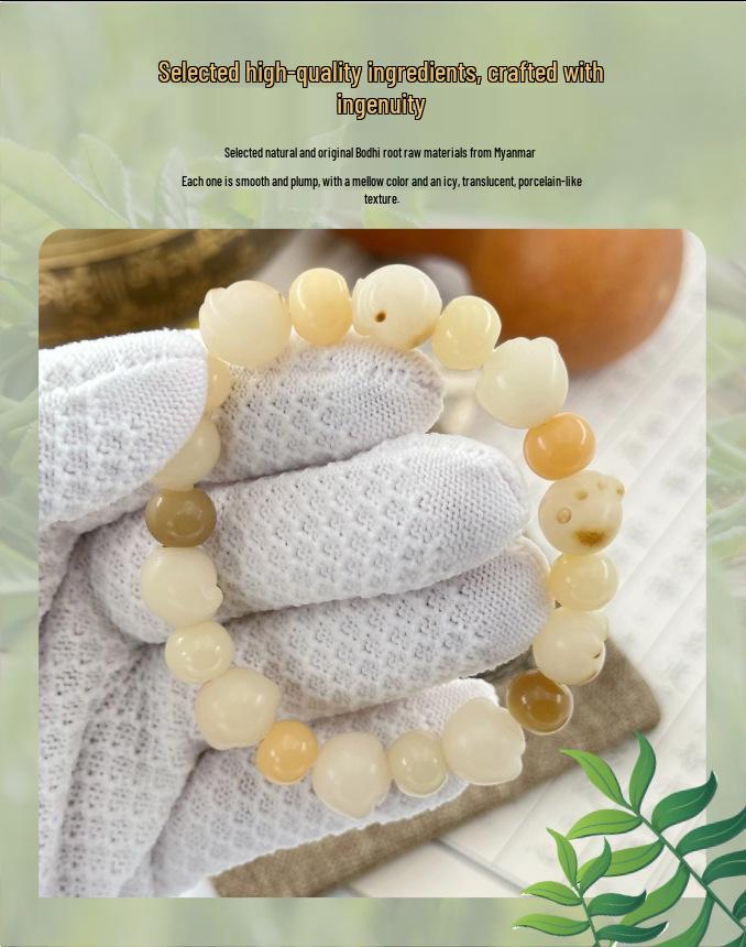 Yunmiao Pavilion Charcoal Grilled Cat Paw Cheese Bodhi Root Student Literary Bracelet