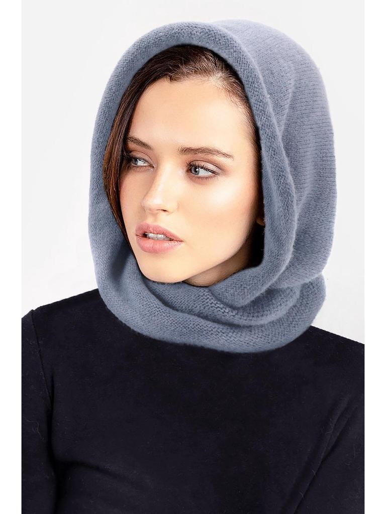 Women's Winter Scarf & Hat Combo: Imitation Cashmere Knit Pullover Hat Wrap