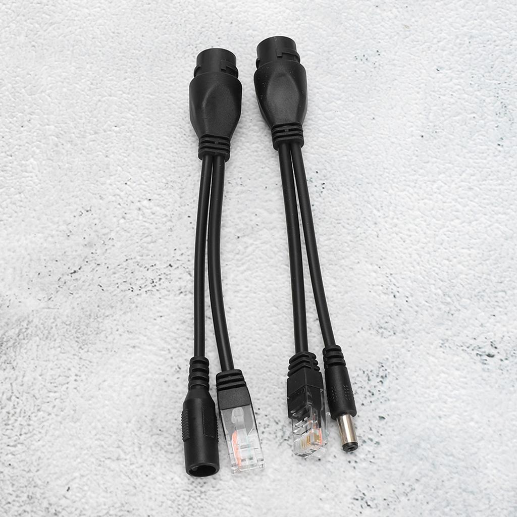 5 Pairs Ethernet POE Splitter Adapter Injector DC12V Waterproof for IP CameraBlack