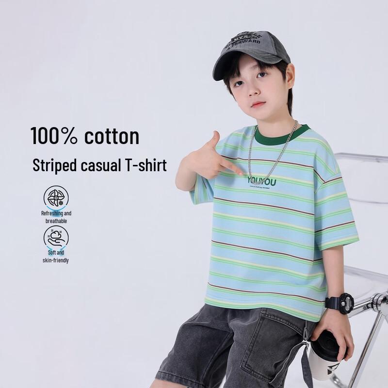 Boys Summer Cotton Short Sleeve T-Shirt 140