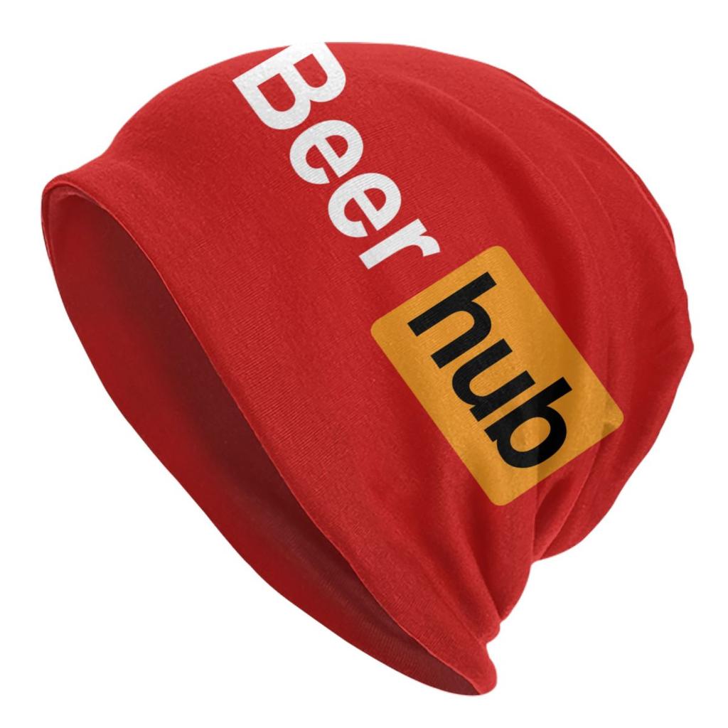Funny Beer Design Skullies Beanies Caps Unisex Winter Warm Knit Hat Women Unisex Adult Alcohol Lover Bonnet Hats Outdoor Ski Cap