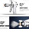Suitable for Coating of Automotive Furniture parts,F-75 Type Spray Gun,1.5mm Nozzle Cup,silver Handle,adjustable Color Spray Gun