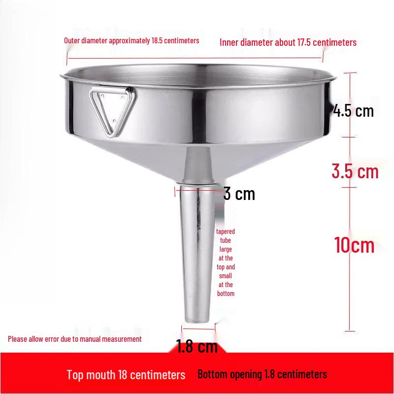 Thickened Stainless Steel Funnel with Filter