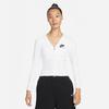 Women's Slim-Fit Zip-Up Yoga Long-Sleeve Top