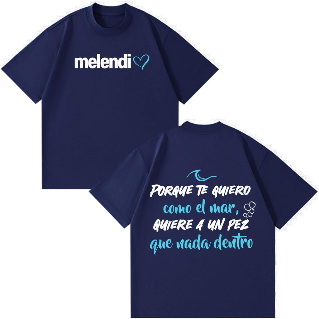 Rapper Melendi Tour Print Merch Tshirt Unisex Unisex Fashion Tshirt Shortsleeved Loose Casual Cotton Oversized Gothic Punk Tshirt