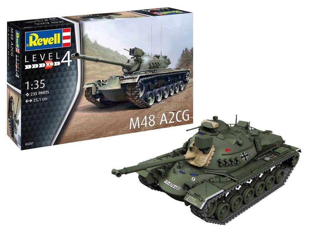 German Level US Army M48 A2CG Plastikmodell 03287 1/35