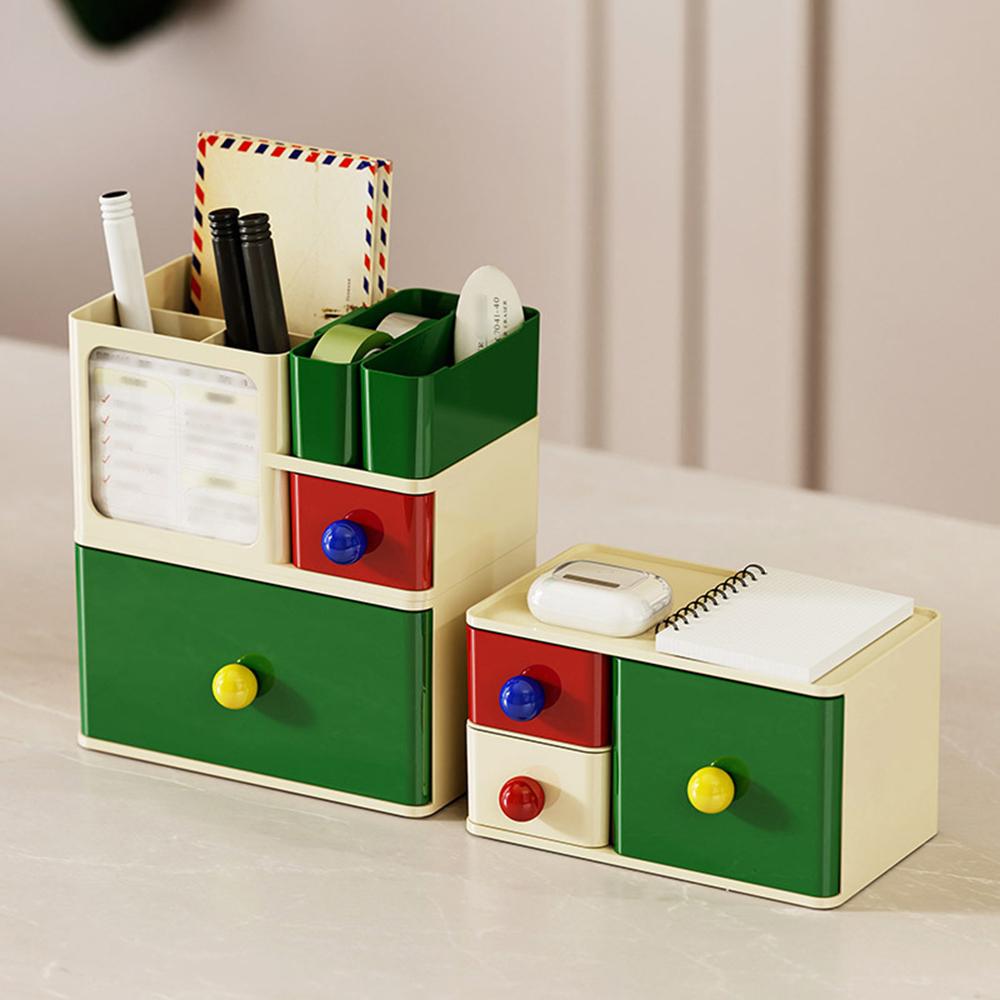 Desktop storage box, dopamine color storage drawer, multi-functional desk storage, suitable for desk, office supplies, dressers