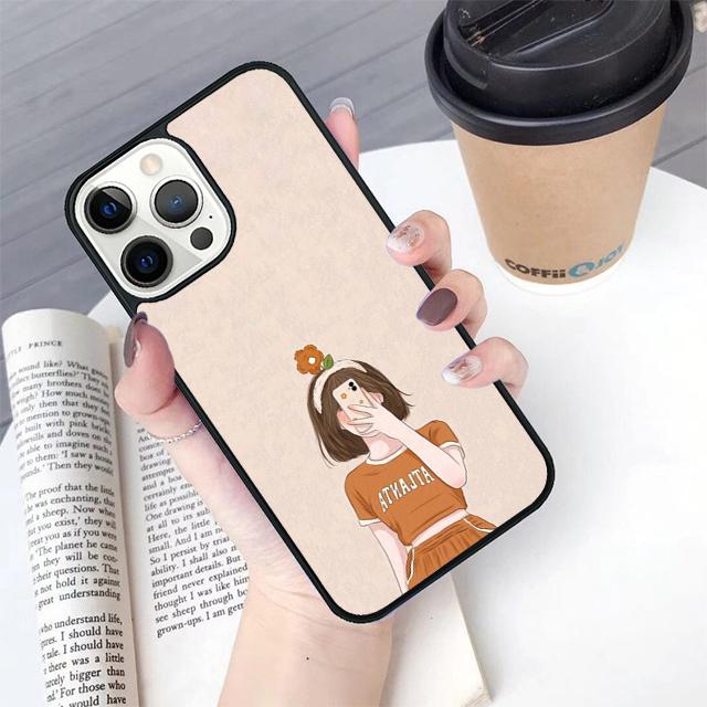 

Cartoon Girl illustration phone Case Cover For iPhone 17 Air 16 15 14 Plus For apple 16 11 12 13 Pro Max coque iPhone 13