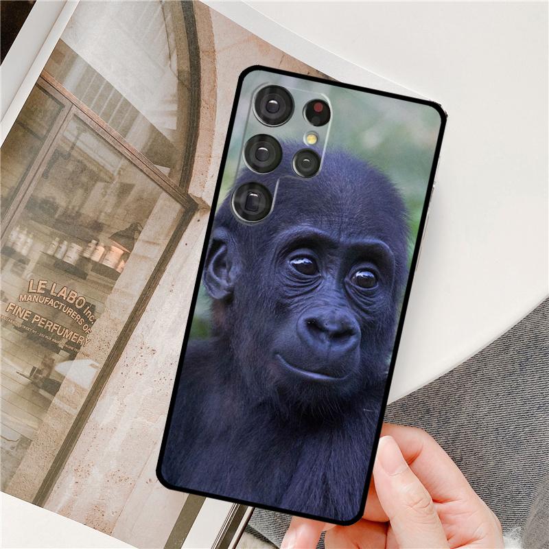 

Monkey Gorilla Ape Baby Phone Case For Samsung Galaxy S24 Ultra S9 S10 S20 S22 S21 Plus S23 FE S25 Ultra Full Cover Galaxy S22