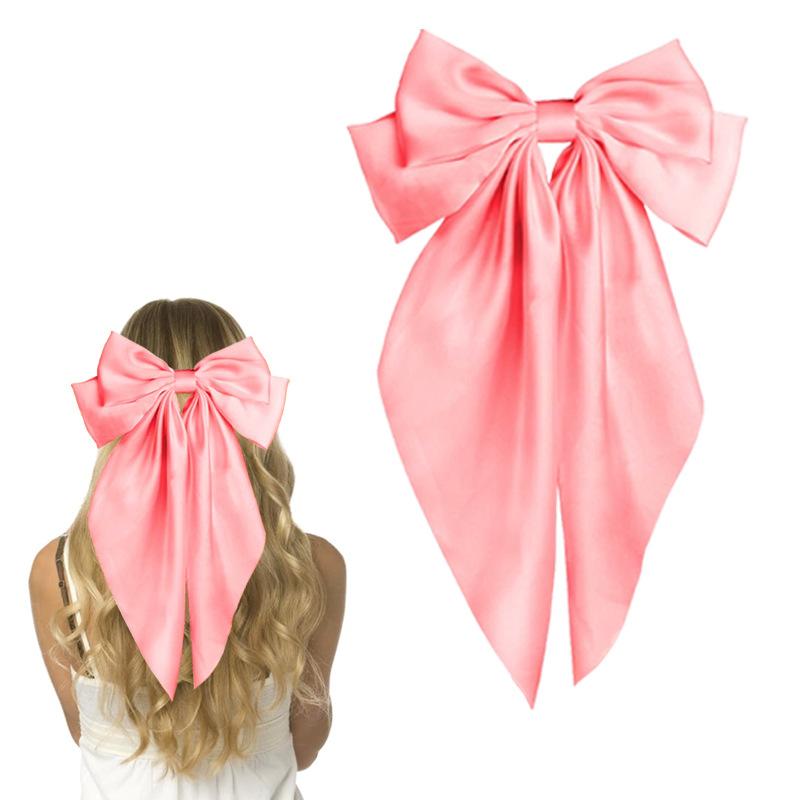 

Девочки Длинный Большой Бант Поплавок Сатиновые Заколки Заколка для Волос на Затылок Интернет Красный с Тем же Темпераментом Элегантные Аксессуары для Волос подарки