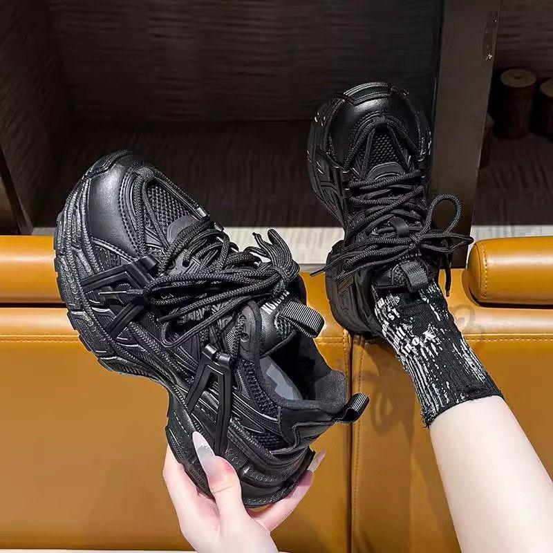 Ankola Red Platform Dad Shoes Women's Autumn and Winter New Mesh Breathable Sports Shoes Casual Women's Shoes