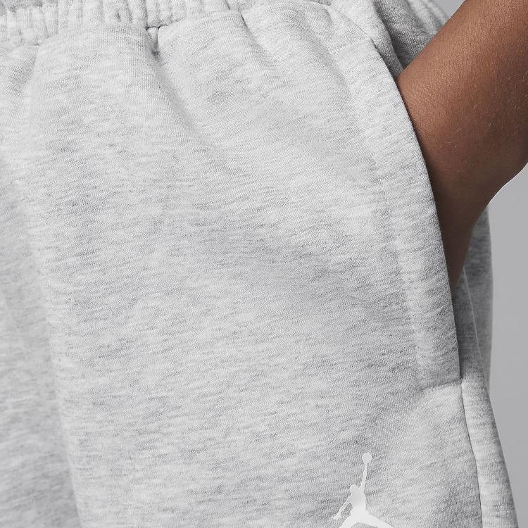 Jordan Full Length Pants Sport Casual Sports Elastic Cuff Fleece Lined Light Heather Gray Teenagers HV1920-063