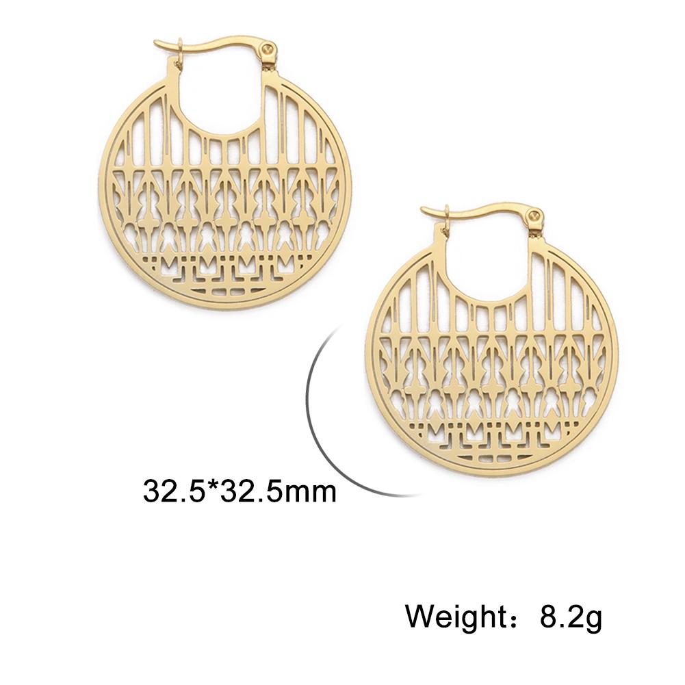 Xiaomi Skyrim Stainless Steel Pentagram Hoop Earrings for Women Gothic Witchy Star Dangle Earrings 2026 Trend Amulet Jewelry