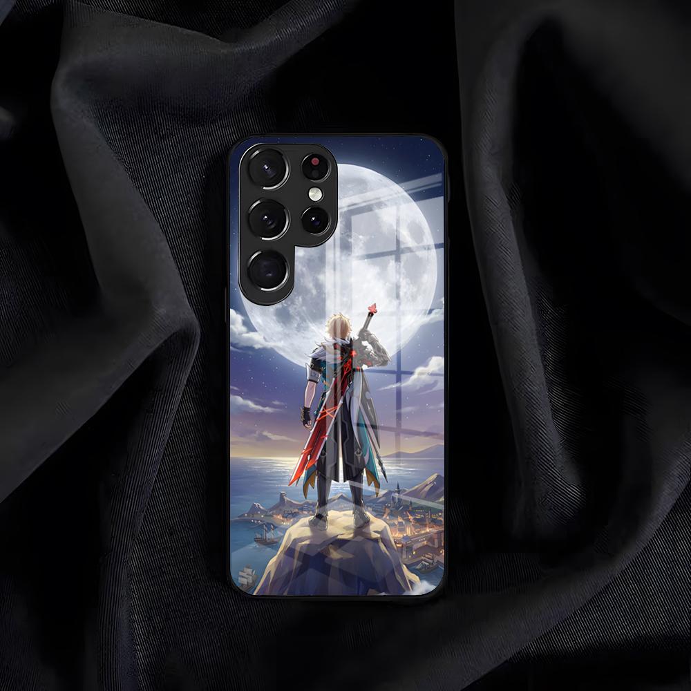 Varka Genshin Impact Phone Case For Samsung S26 S25 Edge S24 S23 S22 S21 S20 Ultra Plus FE Glass Cover