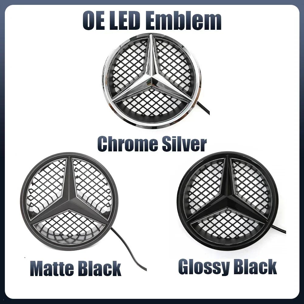 AMG W220 60% New For Mercedes Benz OE LED Emblem Light Car Front Grille Illuminated Logo Star Badge For Mercedes Benz B C GLK-Cl