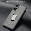 For Xiaomi 14T Pro Sheepskin Leather Magnetic Ring Stand Case For Mi 15 Ultra 13T Soft Silicon Lens Protection Shockproof Cover