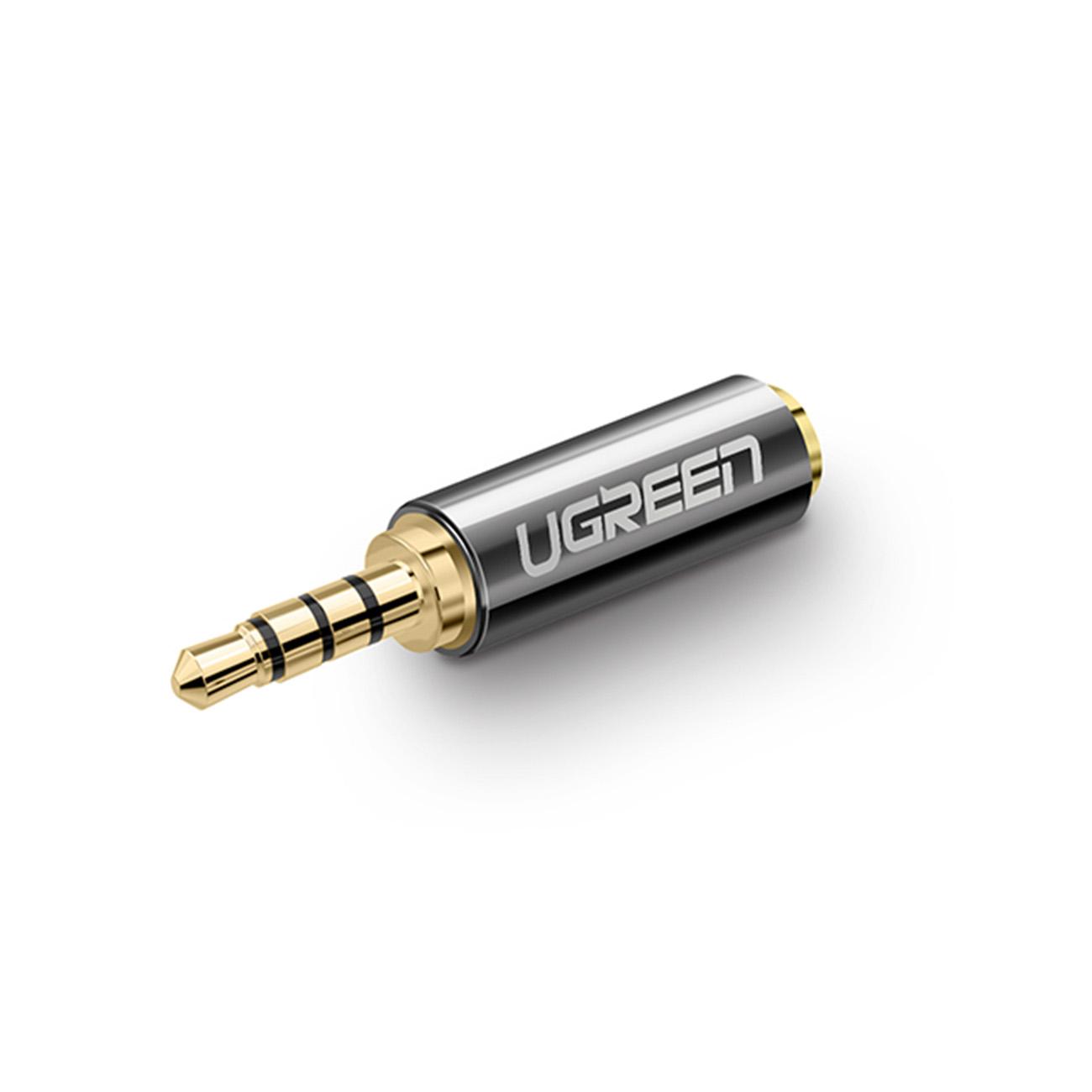 Audio Adapter Plug Jack 25mm Male to Jack 35mm Female Black