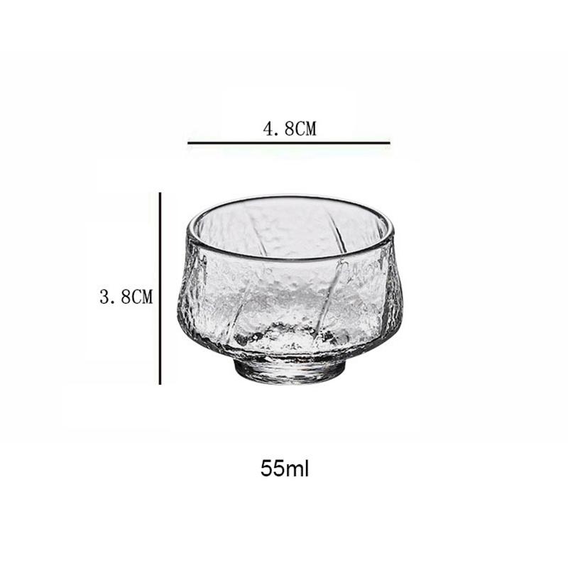 

2Pcs/Lot 55ml Small Capacity Heat Resistant Kung Fu Glass Tea Cup Tea ceremony Master Cup Tea Mug Set Tasting Wine Cup Teaware 55ml